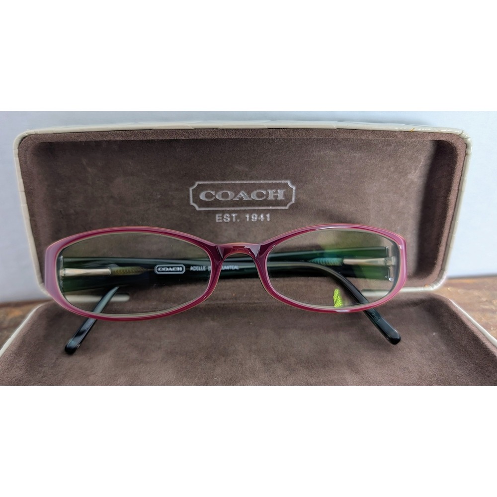 Coach Adelle 534 Plum Teal Eyeglasses Frames w/ Case Women's Full Rim